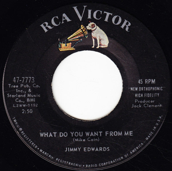 Jimmy Edwards (8) : Silver Slippers / What Do You Want From Me (7", Single, Ind)