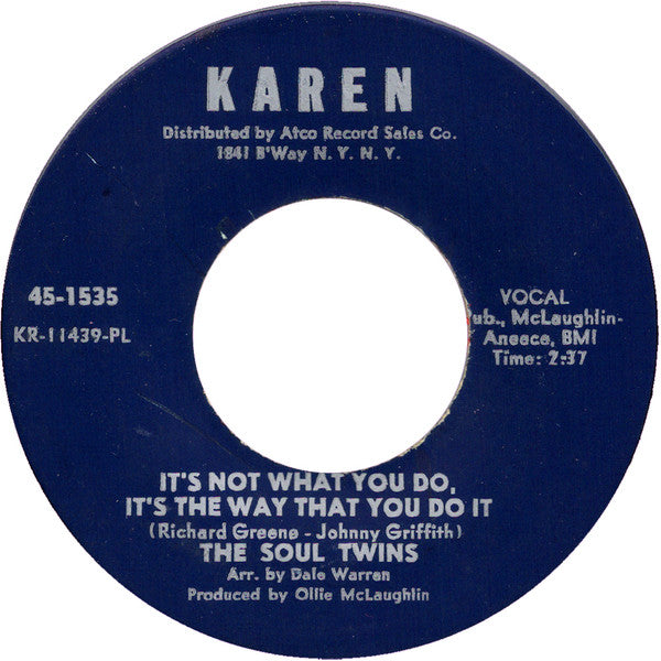 The Soul Twins : Just One Look / It's Not What You Do, It's The Way That You Do It (7", PL)