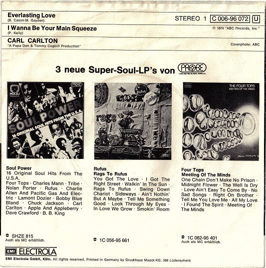 Carl Carlton : Everlasting Love (7", Single)