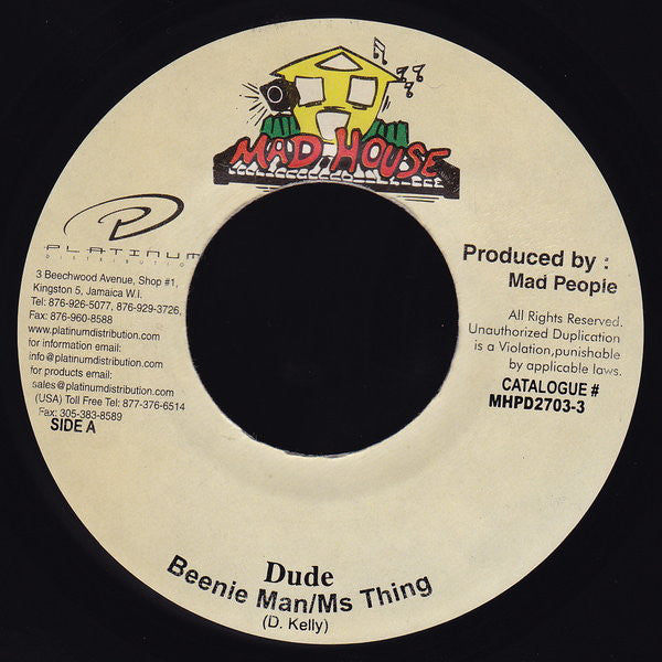Beenie Man / Ms. Thing : Dude (7")