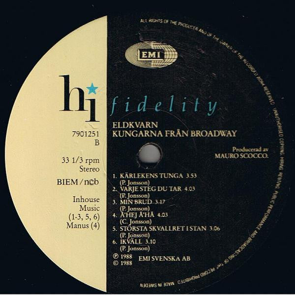 Eldkvarn : Kungarna Från Broadway (LP, Album)