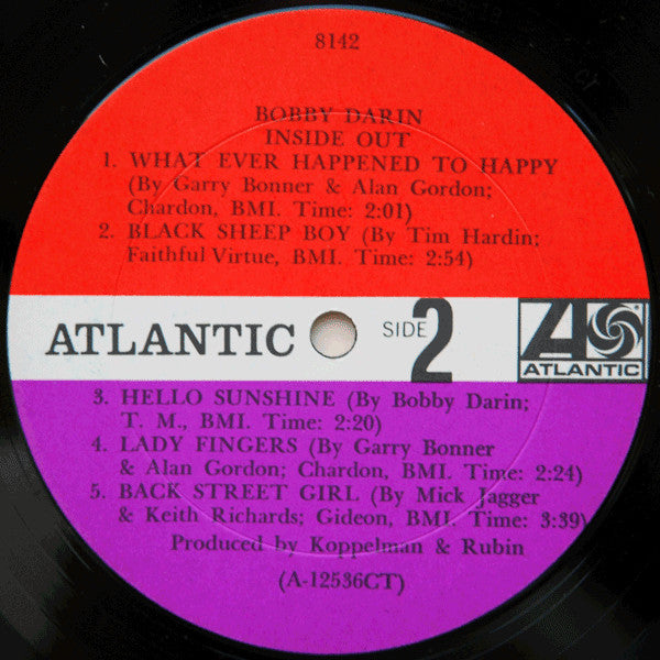 Bobby Darin : Inside Out (LP, Album, Mono, CT )
