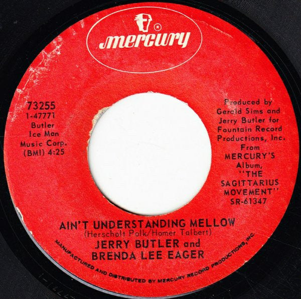 Jerry Butler And Brenda Lee Eager : Ain't Understanding Mellow / Windy City Soul (7")