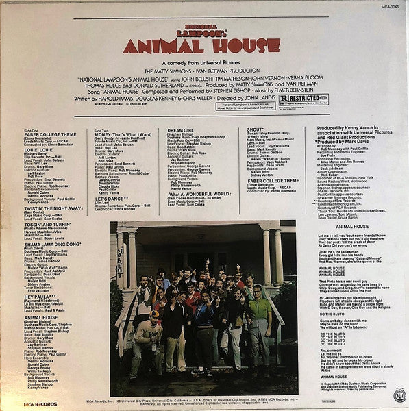 Various : National Lampoon's Animal House (Original Motion Picture Soundtrack) (LP, Comp)