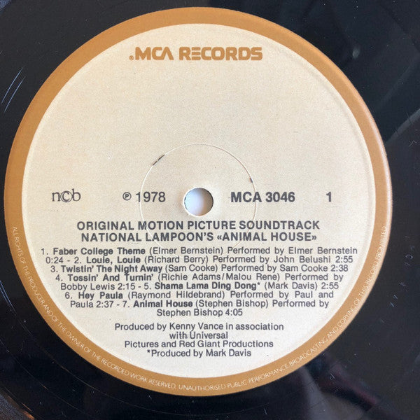Various : National Lampoon's Animal House (Original Motion Picture Soundtrack) (LP, Comp)