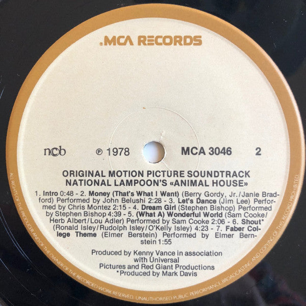 Various : National Lampoon's Animal House (Original Motion Picture Soundtrack) (LP, Comp)