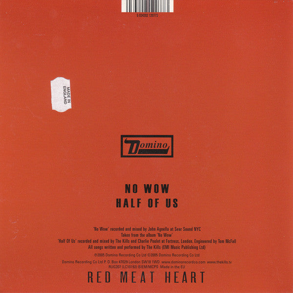 The Kills : No Wow (7", Single)