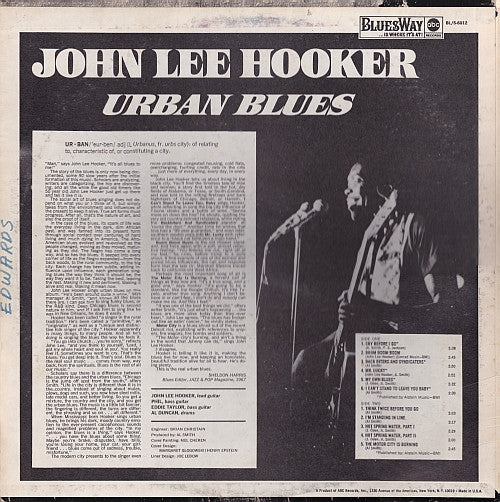 John Lee Hooker : Urban Blues (LP, Album)