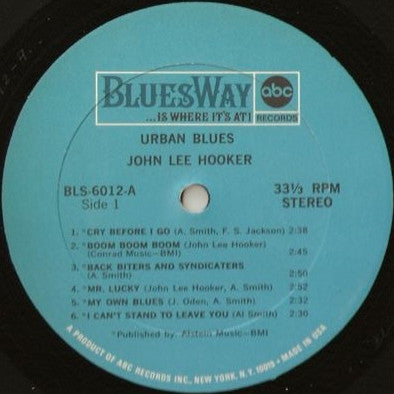 John Lee Hooker : Urban Blues (LP, Album)