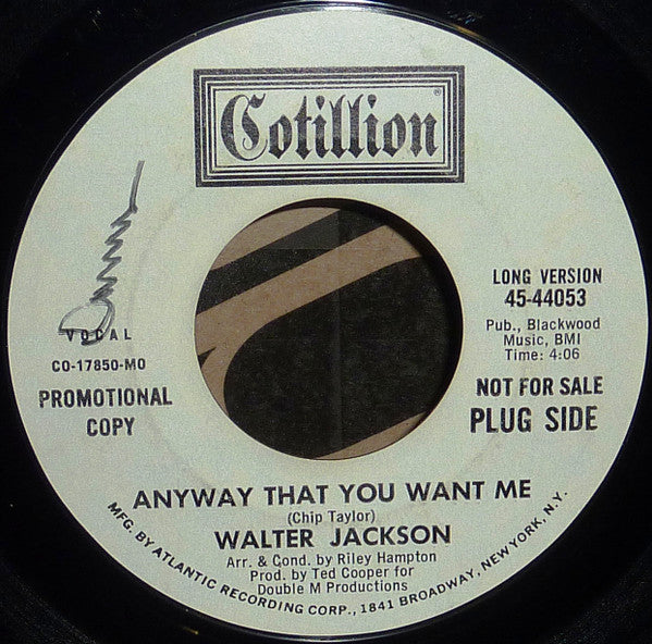 Walter Jackson : Anyway That You Want Me (7", Promo, MO )