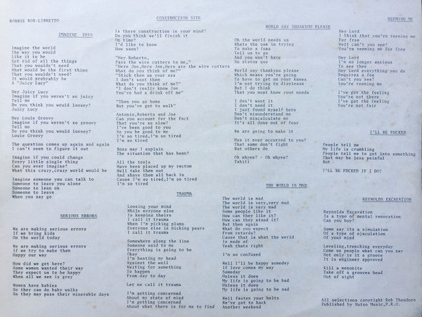 Robbie Rox : Construction Site (LP, Album)