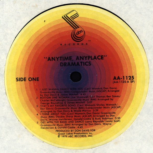 The Dramatics : Any Time Any Place (LP, Album, Spe)