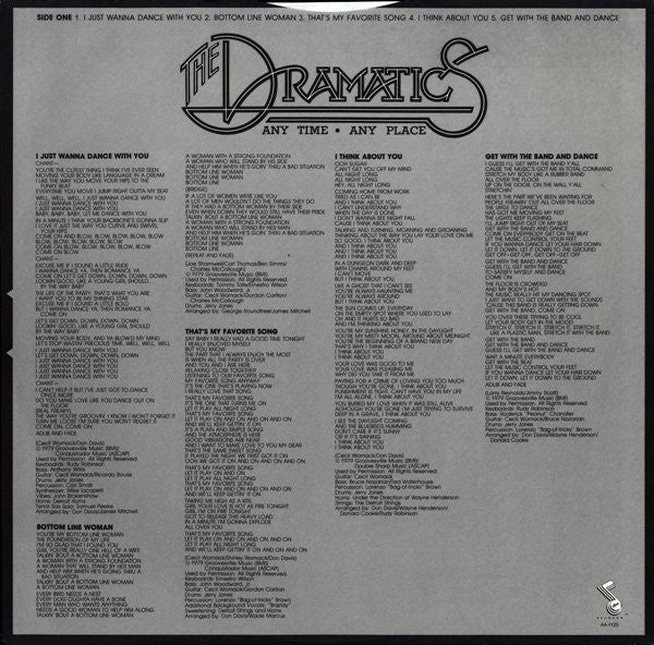The Dramatics : Any Time Any Place (LP, Album, Spe)
