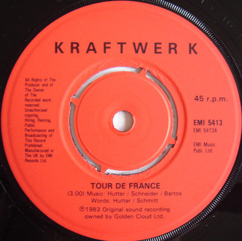 Kraftwerk : Tour De France (7", Single, Red)