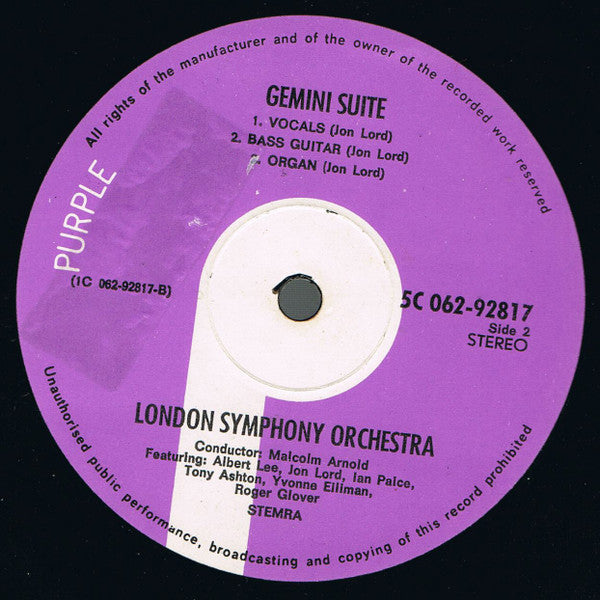 Jon Lord / London Symphony Orchestra : Gemini Suite (LP, Album, Gat)
