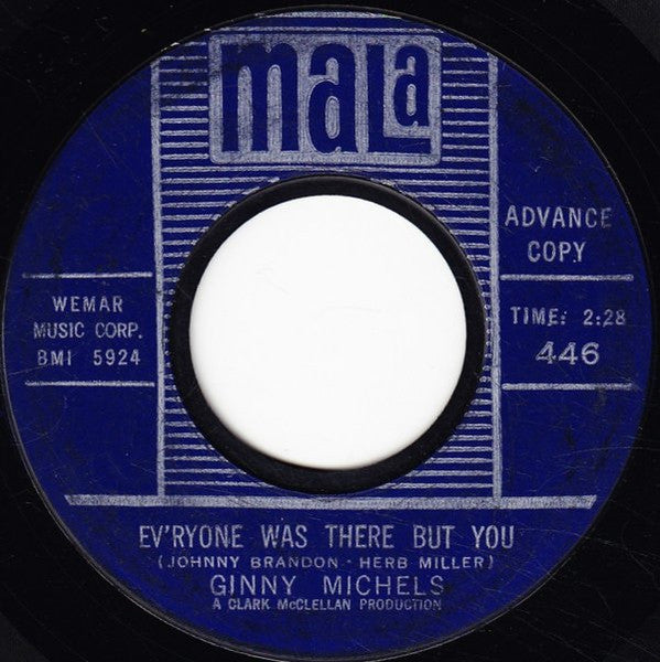 Ginny Michels : True Confession / Ev'ryone Was There But You (7", Promo)
