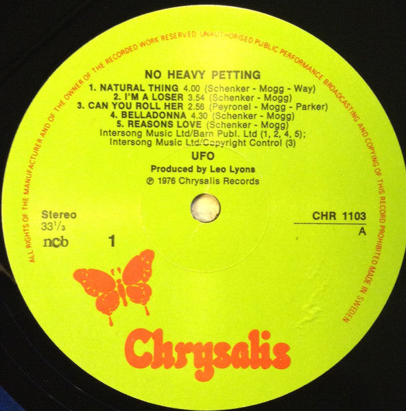 UFO (5) : No Heavy Petting (LP, Album)
