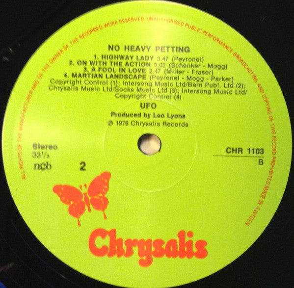 UFO (5) : No Heavy Petting (LP, Album)