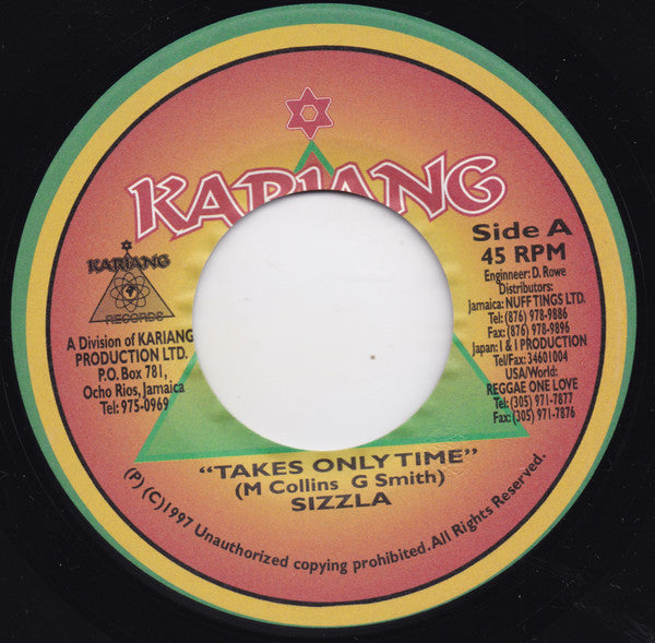 Sizzla : Takes Only Time (7")