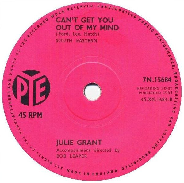 Julie Grant : Come To Me (7", Single, Sol)