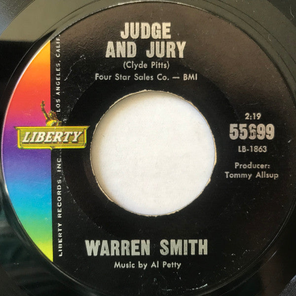 Warren Smith (3) : Blue Smoke / Judge And Jury (7", Single, Mon)