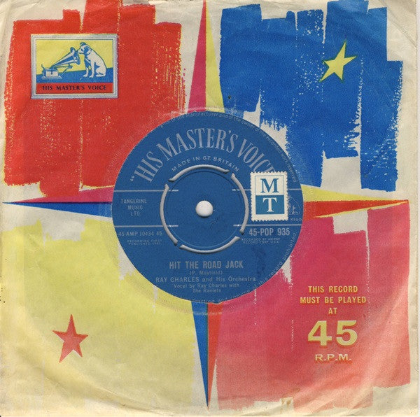 Ray Charles And His Orchestra : Hit The Road Jack / The Danger Zone (7", Single, Mono)