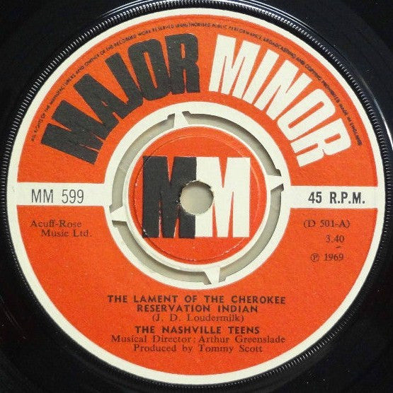 The Nashville Teens : The Lament Of The Cherokee Reservation Indian (7")
