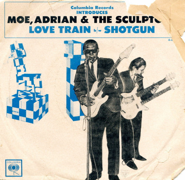 Moe, Adrian & The Sculptors : Love Train / Shotgun (7", Single, Promo, Styrene)