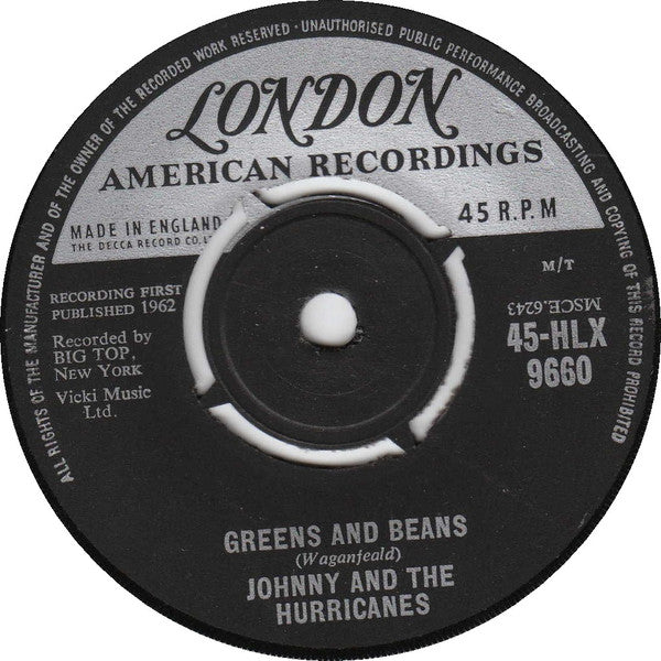 Johnny And The Hurricanes : Whatever Happened To Baby Jane (7")