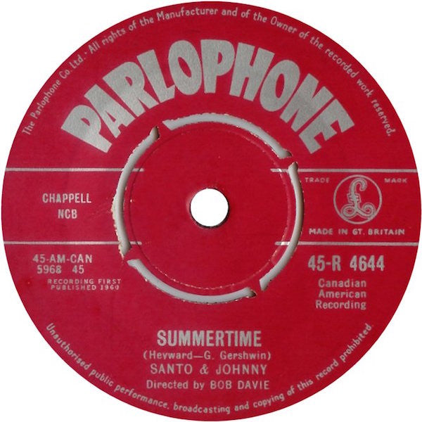 Santo & Johnny : Caravan / Summertime (7", Single)