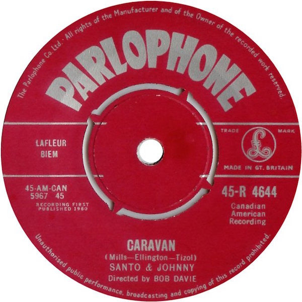 Santo & Johnny : Caravan / Summertime (7", Single)