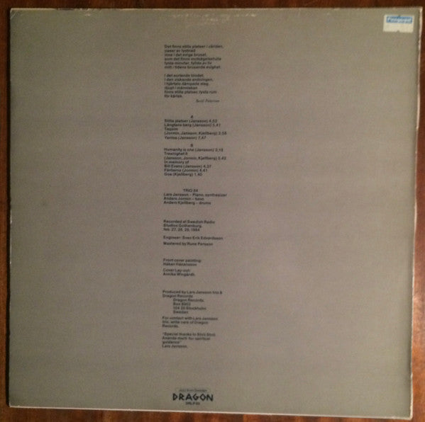 Lars Jansson Trio : Trio 84 (LP)