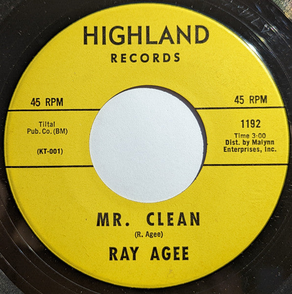 Ray Agee : Mr. Clean / Keep Smiling (7", Single, Mono)