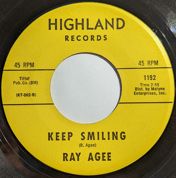 Ray Agee : Mr. Clean / Keep Smiling (7", Single, Mono)