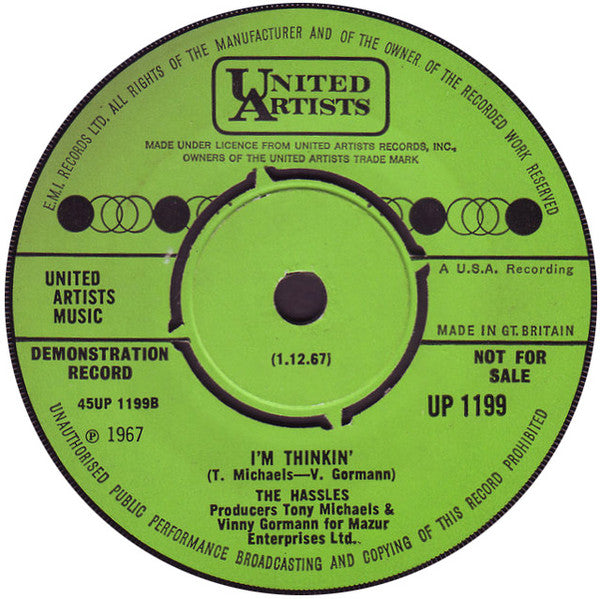 The Hassles : You've Got Me Hummin' (7", Single, Promo)