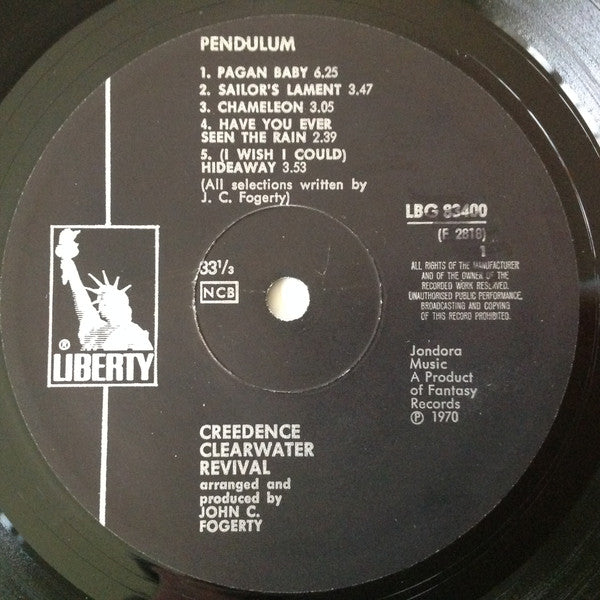 Creedence Clearwater Revival : Pendulum (LP, Album, Gat)