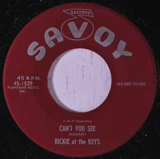 Rickie At The Keys : Can't You See / Come On Liza (7")