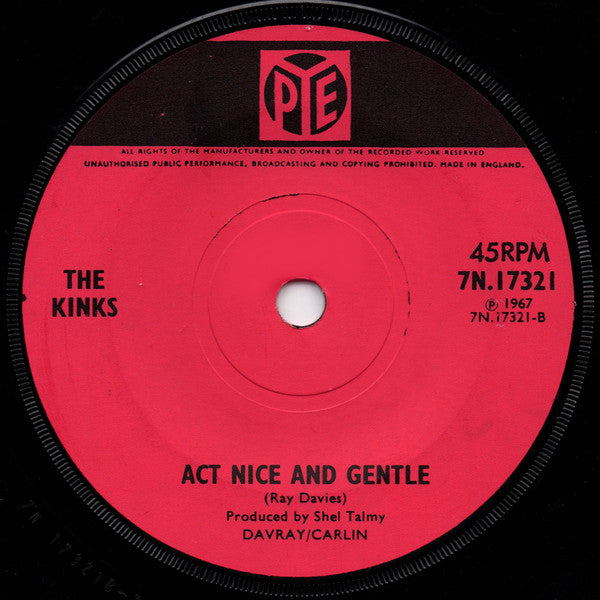 The Kinks : Waterloo Sunset (7", Single, Sol)