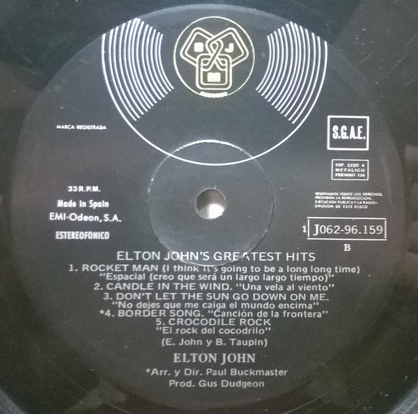 Elton John : Greatest Hits (LP, Comp)