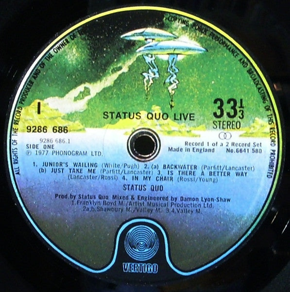 Status Quo : Live (2xLP, Album, Gat)