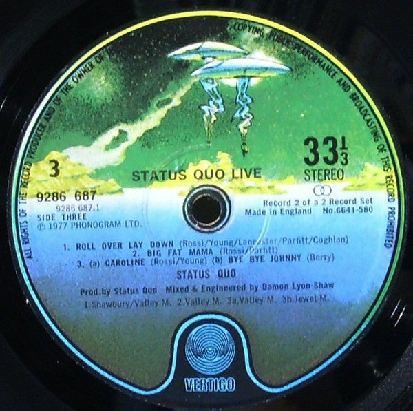 Status Quo : Live (2xLP, Album, Gat)