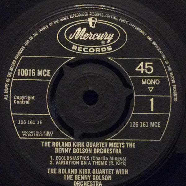 The Roland Kirk Quartet : Meets The Benny Golson Orchestra (7", EP, Mono)