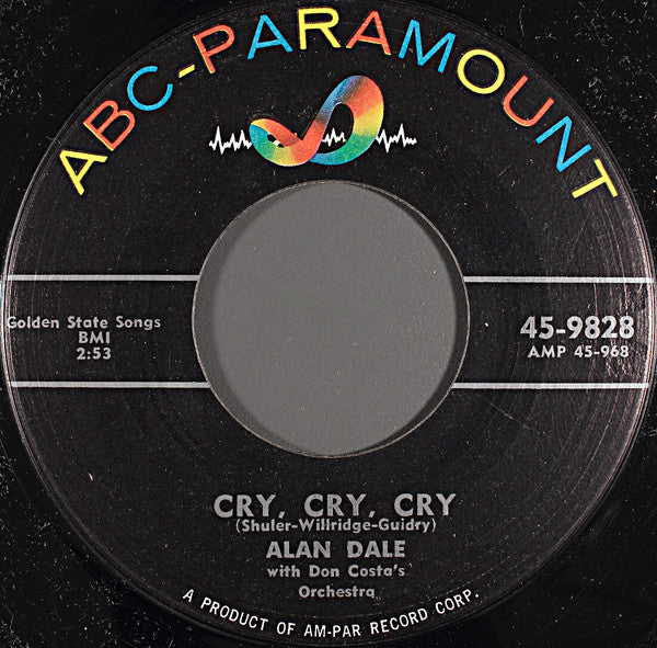 Alan Dale : Cry, Cry, Cry (7", Styrene)
