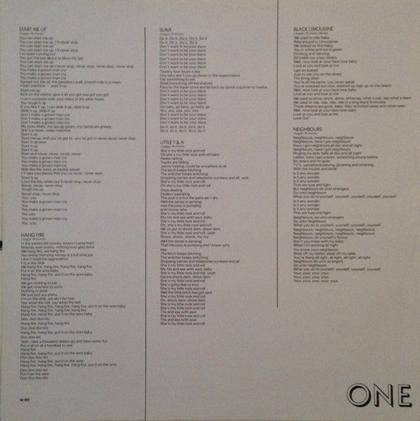 The Rolling Stones : Tattoo You (LP, Album)