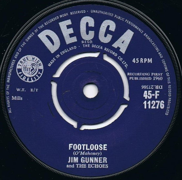 Jim Gunner & The Echoes : Footloose (7", Single, 4-P)