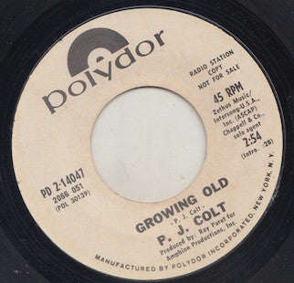 P.J. Colt : Honky Tonk Women / Growing Old (7", Promo)
