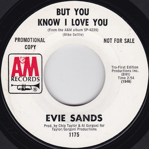 Evie Sands : But You Know I Love You (7", Single, Promo)