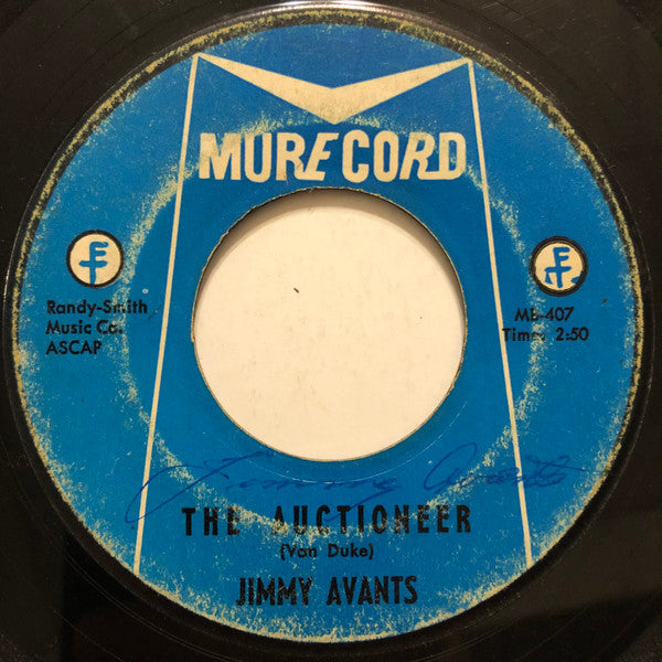 Jimmy Avants : Ridin' In The Back Seat / The Auctioneer (7", Single)