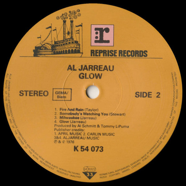 Al Jarreau : Glow (LP, Album, RE)
