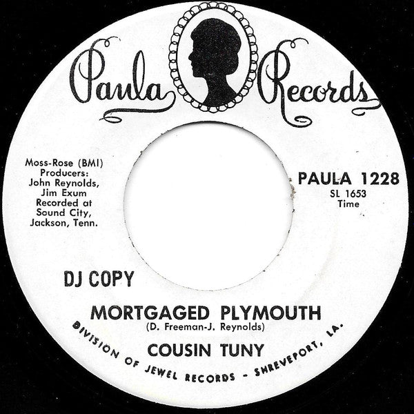 Cousin Tuny : Mortgaged Plymouth  (7", Single, Promo)